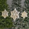 Hanging Light-Up Six-Point Star Snowflakes in Assorted Sizes