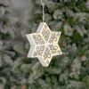 Hanging Light-Up Six-Point Star Snowflakes in Assorted Sizes