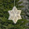 Hanging Light-Up Six-Point Star Snowflakes in Assorted Sizes