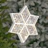 Hanging Light-Up Six-Point Star Snowflakes in Assorted Sizes