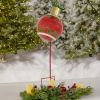 35.83" Tall Red Christmas Ball Metal Garden Stake