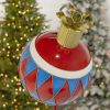 Multi-Colored Christmas Ornament with Diamond Pattern Metal Garden Stake