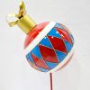 Multi-Colored Christmas Ornament with Diamond Pattern Metal Garden Stake