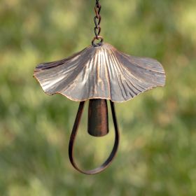 Antique Bronze Rain Chain with Mushrooms