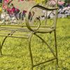 The Highlands Moose & Evergreen Silhouette Iron Bench