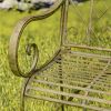 The Highlands Moose & Evergreen Silhouette Iron Bench