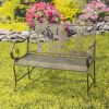 Strasburg Iron Cow & Windmill Silhouette Bench