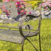 Strasburg Iron Cow & Windmill Silhouette Bench