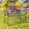 Strasburg Iron Cow & Windmill Silhouette Bench