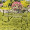 Peace Valley Iron Perched Birds Backrest Bench