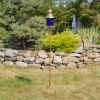 Cannes Iron & Cobalt Blue Porcelain Birdhouse on Stake