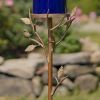 Cannes Iron & Cobalt Blue Porcelain Birdhouse on Stake