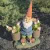 Gnome Holding Two Buckets