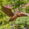 Rusty Raven Garden Swing Stake with Glass Ball