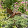 Rusty Raven Garden Swing Stake with Glass Ball