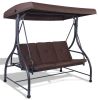 Adjustable 3-Seat Cushioned Canopy Swing