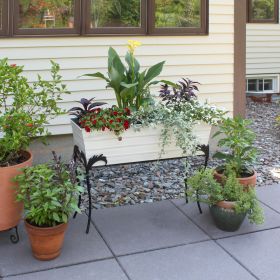 Medium Flora Stand and Large Flower Box (Color: White)