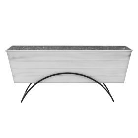 Odette Large Flower Box and Stand (Color: White)