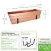 Plain Copper Flower Box Mounting Kits