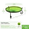 14" Crackled Glass Birdbath with Short Stand II