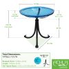 14" Crackled Birdbath with Tripod Stand