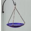 14" Crackled Glass Hanging Birdbath