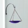 14" Crackled Glass Hanging Birdbath