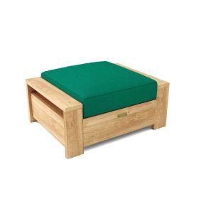 Madera Ottoman (Color & Fabric: Canvas Forest Green)