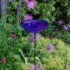 12" Crackled Glass and Stake Bowl