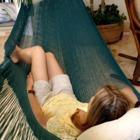 Double Mayan Hammock (Color: Forest Green)