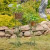 Set of 2 Tall Iron Basket Plant Stands