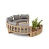 Circular Modular Deep Seating Set with Planter at the End