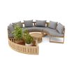 Circular Modular Deep Seating Set with Planter at the End