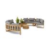 Circular Modular Deep Seating Set with Planter in the Middle