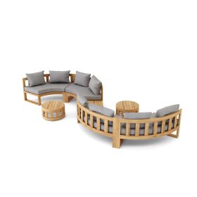 S-Shaped Modular Deep Seating Set (Color: Slate)