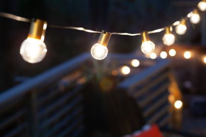 G40 Led Bistro String Lights (Color: Gold)