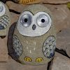 "Rock" Owls with Light Up Eyes