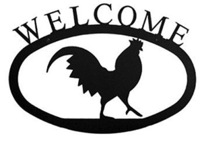 Rooster Welcome Sign (Size: Large)