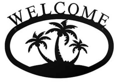 Palm Trees Welcome Sign (Size: Large)