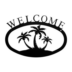 Palm Trees Welcome Sign (Size: Small)