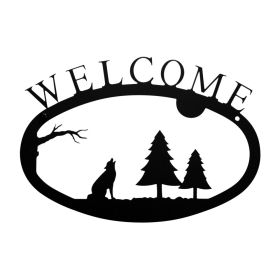 Timber Wolf Welcome Sign (Size: Small)