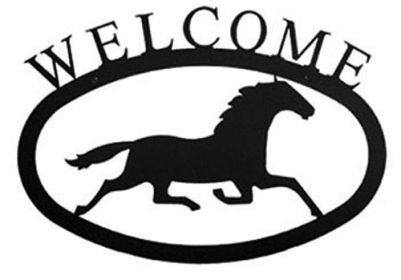 Running Horse Welcome Sign (Size: Large)