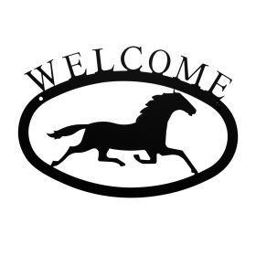 Running Horse Welcome Sign (Size: Small)