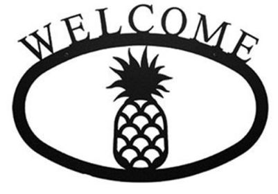 Pineapple Welcome Sign (Size: Large)