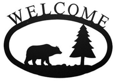 Bear & Pine Welcome Sign (Size: Large)