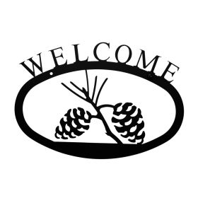 Pinecone Welcome Sign (Size: Small)