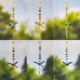 Acrylic Dragonfly Chime with Dangling Beads in 6 Assorted Colors (Set Number: Set 1)