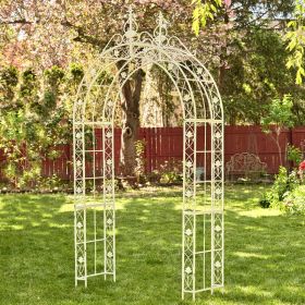 Philadelphia: Iron Garden Arbor (Color: Antique White)