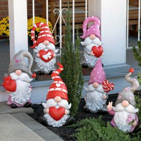 Themed Sets of 6 Assorted Garden Gnomes (Character: Valentinos)