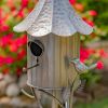 "Chelsea" 64.75" Tall Iron Birdhouse Stake